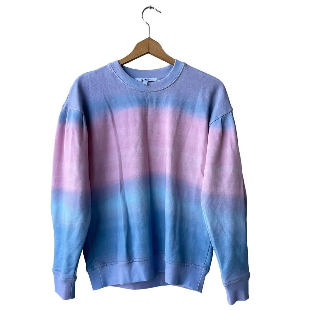 Derek Lam 10 Crosby Sweatshirt Women’s Casey Watercolor Drop Shoulder Size Small